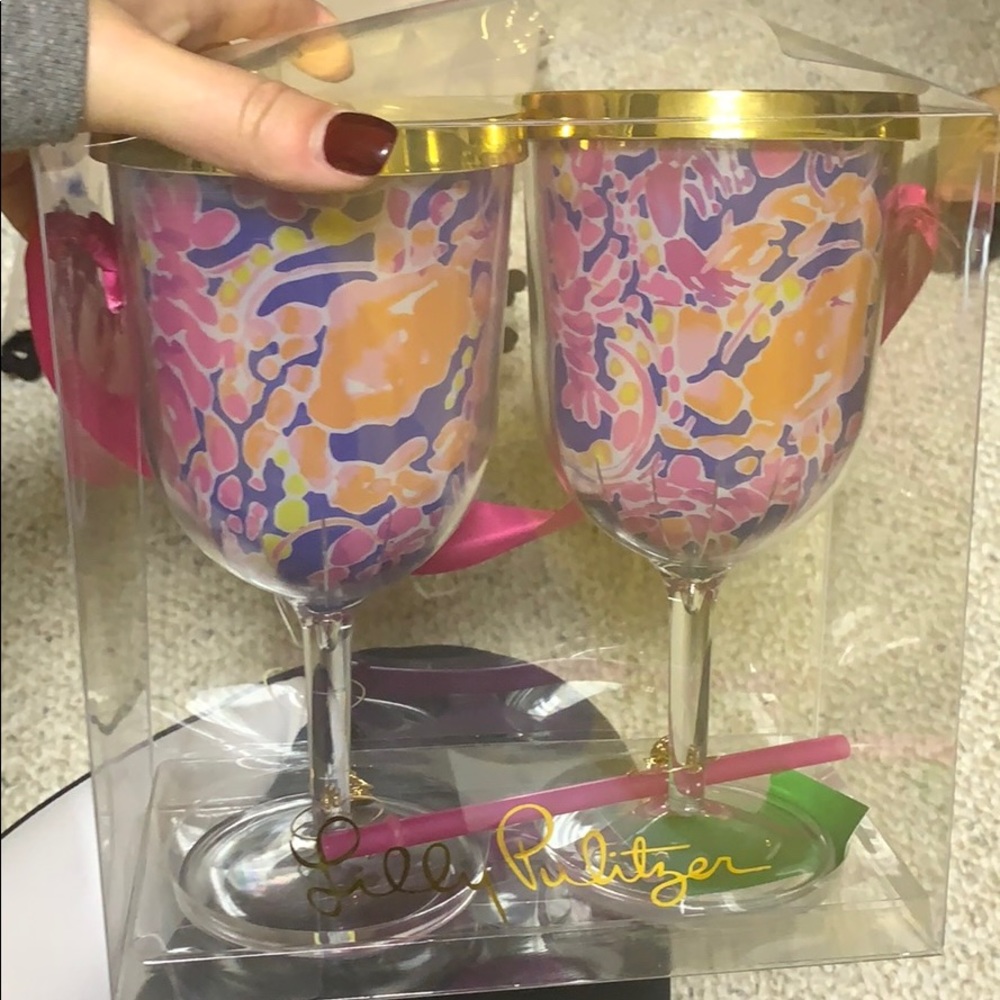 Lilly Pulitzer Wine Cups
